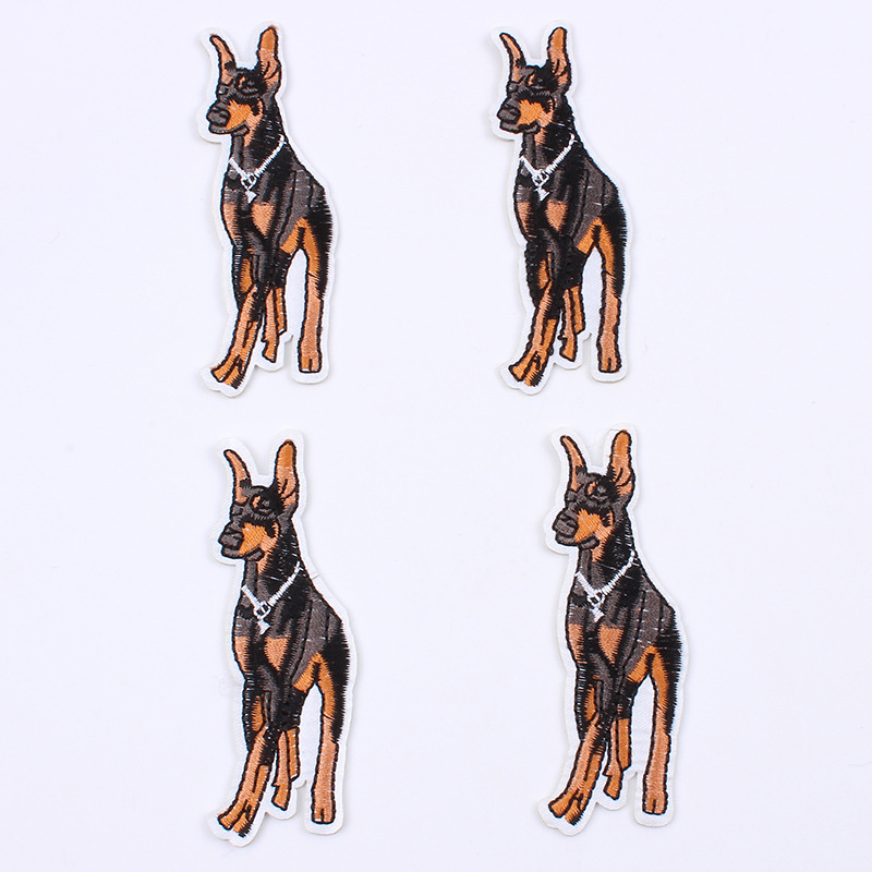精品绣花小狼狗布贴 熨烫警犬补丁贴 男孩衣服裤子鞋子装饰贴花布