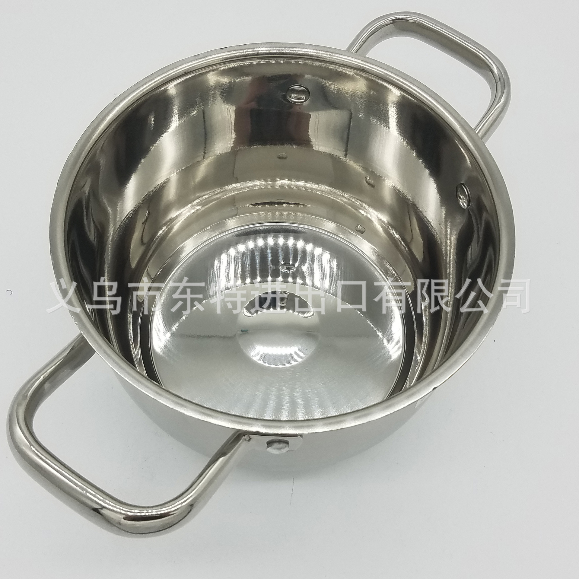 Factory direct sales of stainless steel soup pot, composite steel double-handled soup pot, household multi-purpose soup pot, tea-colored lid and double-bottom pot detail image 10