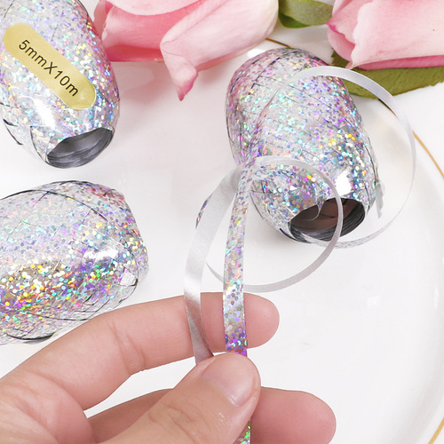 Cross-border hot selling 10-meter laser balloon ribbons, wedding balloon garland, holiday party decoration ribbons
