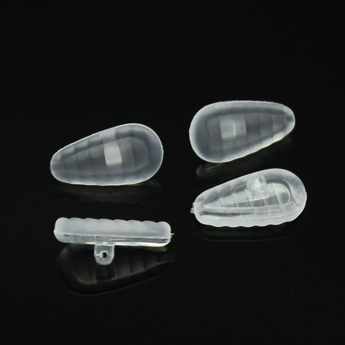 批发近视眼镜硅胶气囊防滑鼻托波浪面柔软减红印压痕花镜空气鼻垫