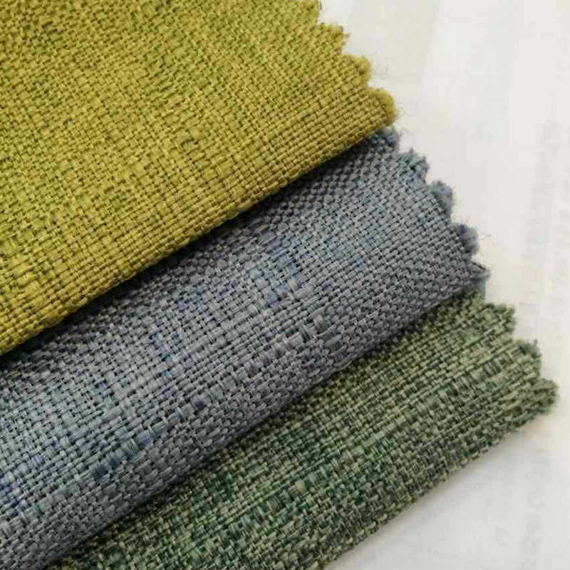 厂家批发 竹节麻坐垫沙发工程仿麻布 29色【海宁家纺】色织