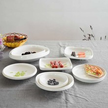 創意陶瓷西餐盤甜品盤北歐牛排盤純白色餐廳厚邊家用餐盤