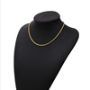 Golden necklace with pigtail, 3mm, suitable for import, Amazon, European style, wholesale