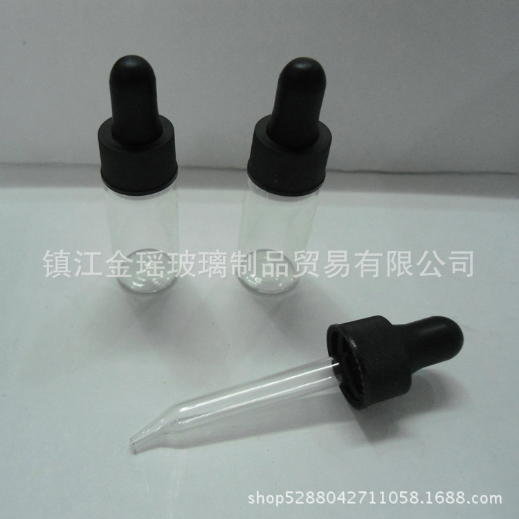 厂家直销 定制加工 管制瓶  尖弯头拉管瓶 香水瓶  精油小滴管