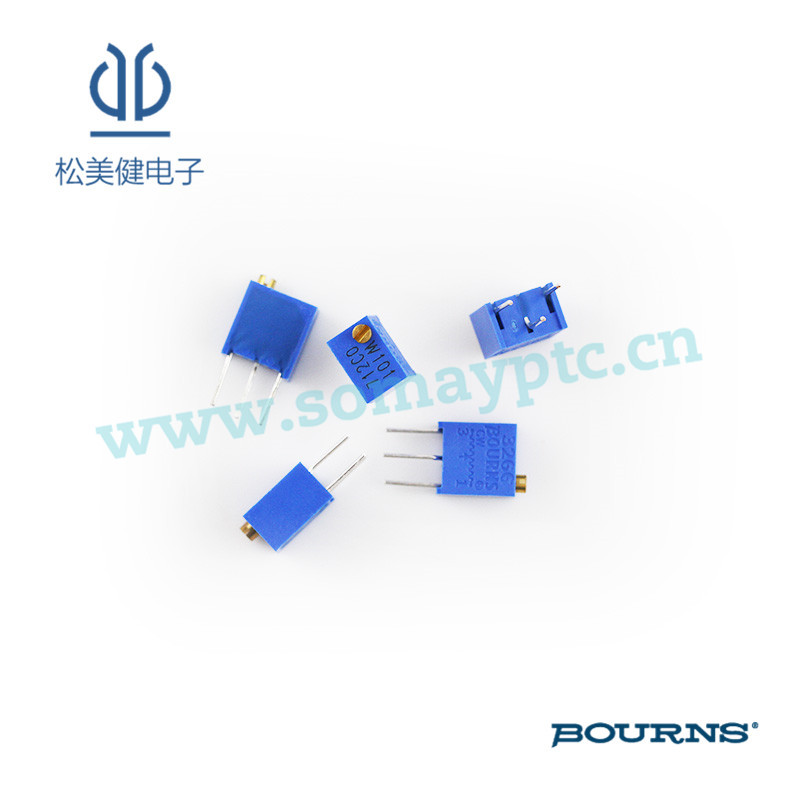 批发BOURNS(伯恩斯直插密封型原装正品)微调电位器3266W-1-202LF