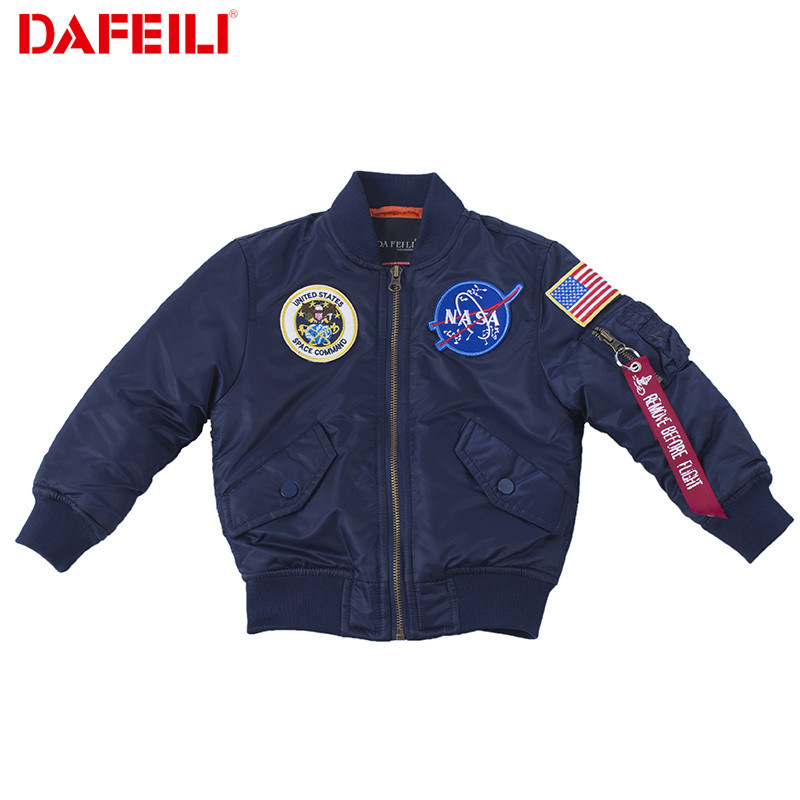 Boys' Outwears Spring Pilot Nasa Trendy Kidsren's Clothing 3 Spring & Fall 4 Baseball 5 Tops 6 Boys 7 Jackets 9 Years Old