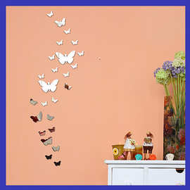 蝴蝶墙贴 diy创意亚克力墙贴 自由组合拼接墙贴儿童房家居装饰