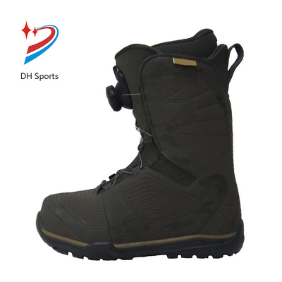 D steel wire Army green camouflage BOA Ski boots knob keep warm Veneer Boots adult Ski equipment