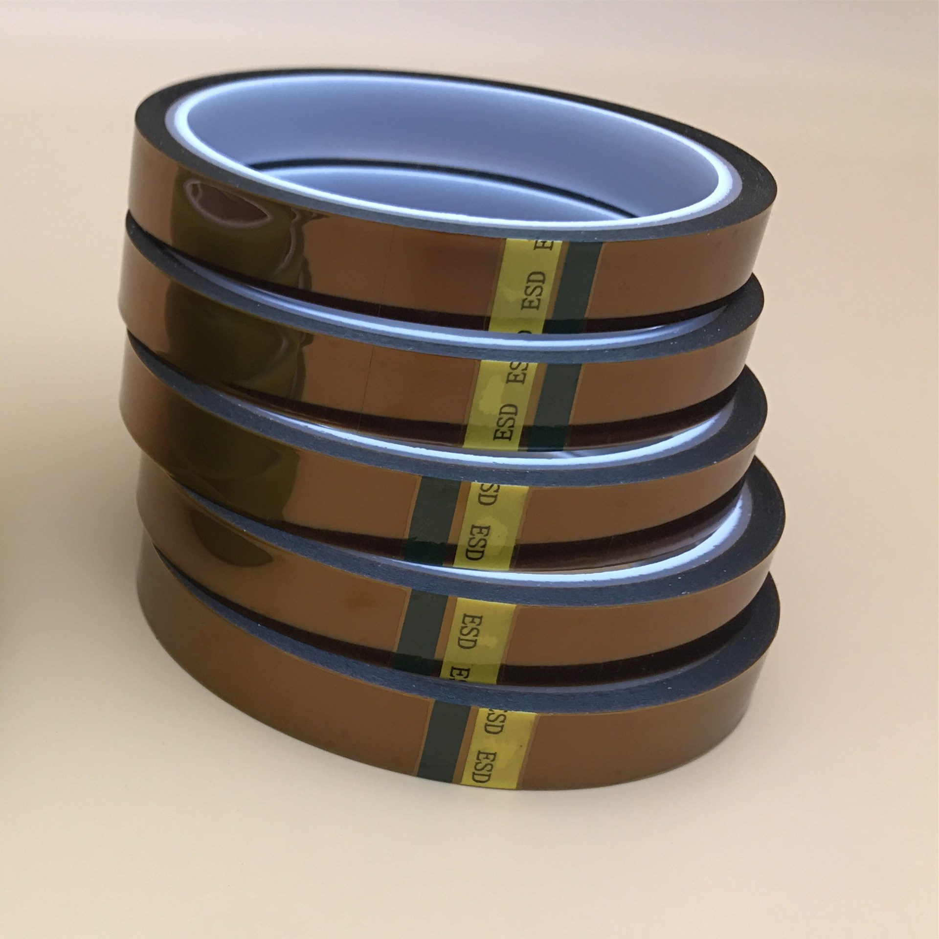 厂家直销耐高温防静电低噪音茶色易撕绝缘工业胶带