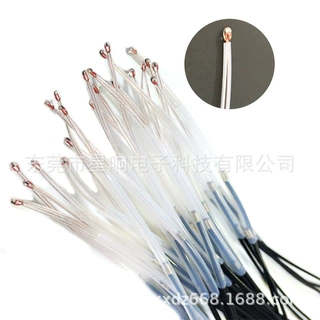单端玻璃热敏电阻NTC100K1%3950 NTC玻璃头传感器 厂家现货供应