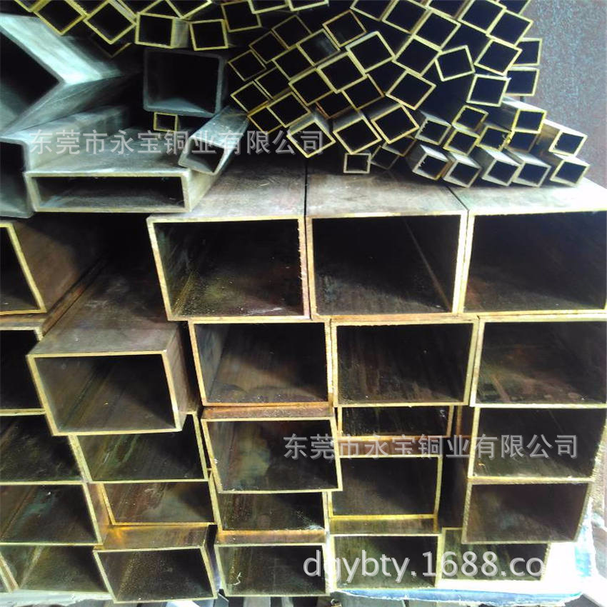 H62黄铜方管 定制小口径方铜管3*3 4*4 装饰H65黄铜矩形管