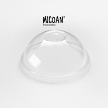 【现货】MICOAN名高一次性90/98口径PET球形盖平盖高盖奶茶冷饮杯