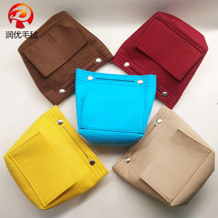 毛毡包中包 大容量毛毡化妆包 多口袋化妆品整理收纳包 加工定制