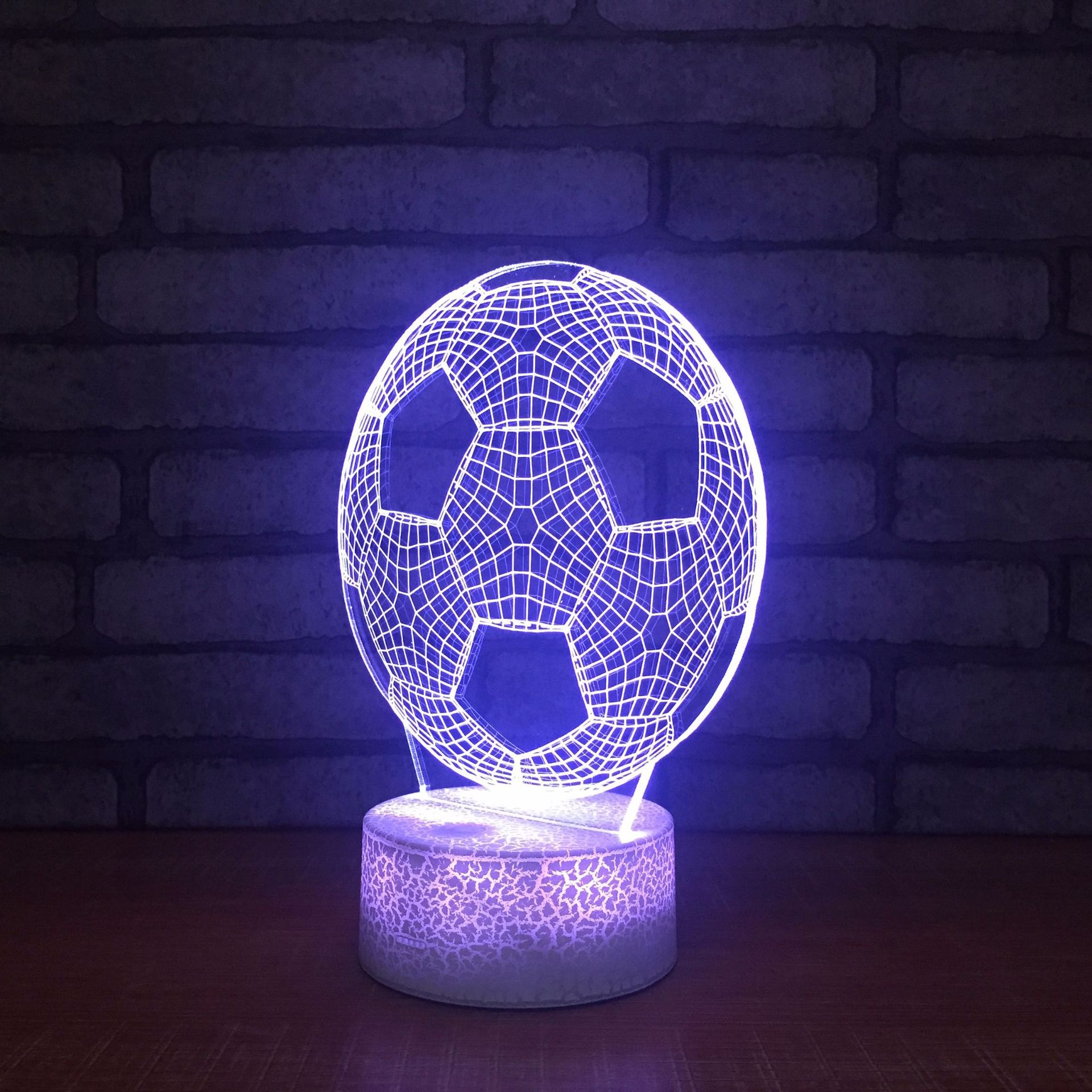 爆裂纹3D灯小夜灯台灯