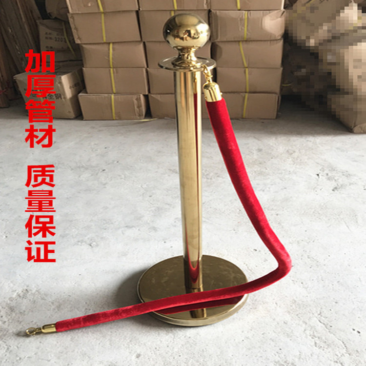 Stainless steel Concierge Lanyard Pellet Railings Cordon Barrier Titanium color Welcome Bank Spacer