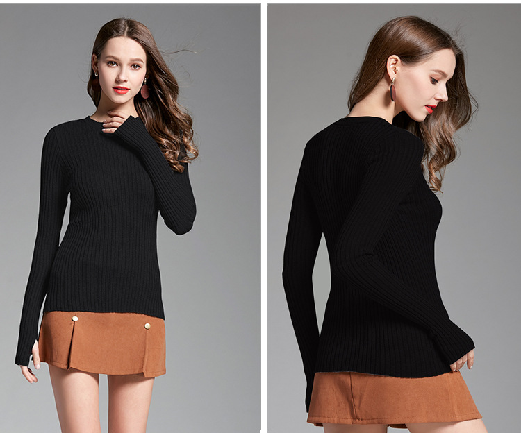 all-match knitted bottoming shirt NSYH22103