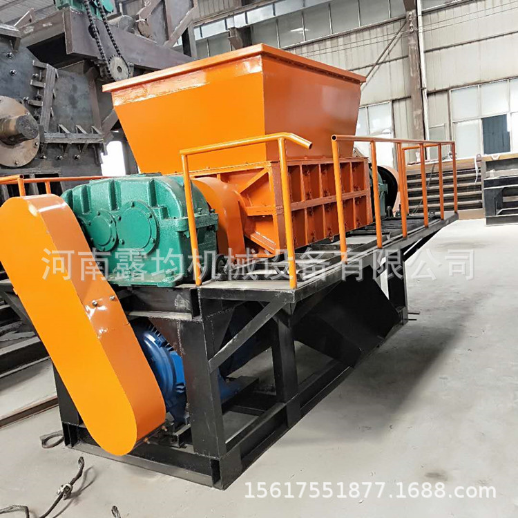 现货双轴金属撕碎机  废钢废铁轮胎破碎机 废旧自行车粉碎设备