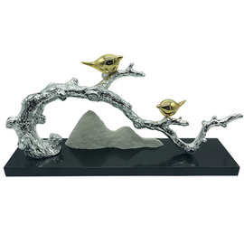 欧式创意树枝小鸟工艺品摆件 家居办公室桌面装饰摆件礼物工艺品