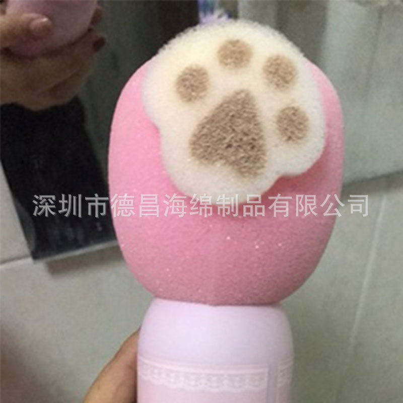 猫爪沐浴棉浴室宝宝沐浴球婴儿洗头洗澡神器儿童浴擦搓澡起泡球
