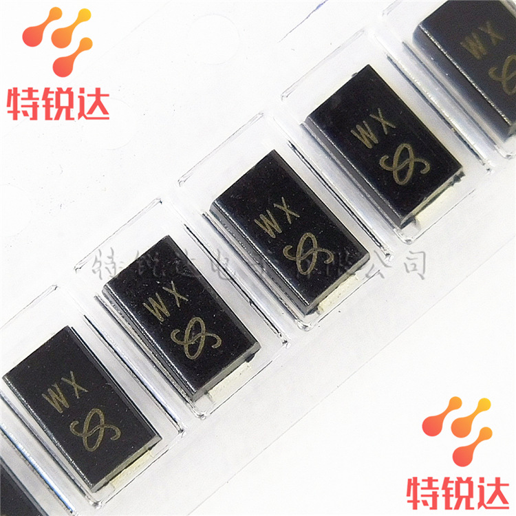 SMAJ10CA DO-214AC 丝印：WX 贴片双向SMA瞬态抑制二极管全新现货