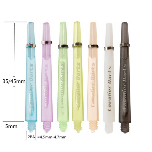 Knight Darts 6-Pack Crystal Frosted PC Transparent Darts Rod with Iron Ring 1g/Piece