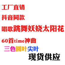 抖音同款网红妖娆太阳花毛绒电动玩具向日葵唱歌跳舞萨克斯公仔