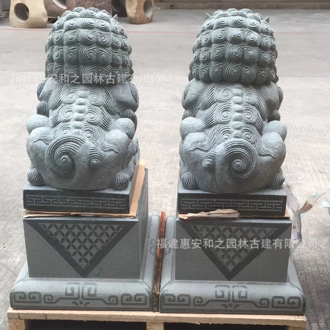 门口动物石狮 银行门口石狮子 石雕动物雕塑摆件 工艺细腻-阿里巴巴