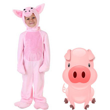 成人兒童粉色小豬動物扮演服舞台演出服幼兒園小學生親子活動服裝