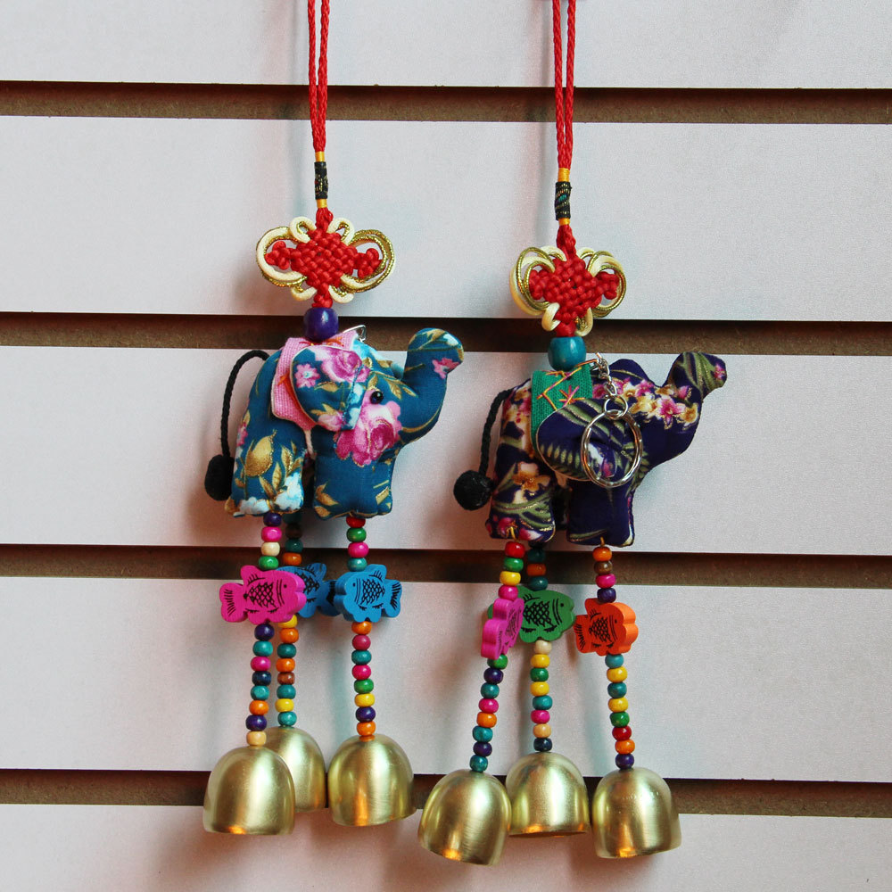 Decorative Thai Elephant Wind Chime Colorful Home Hanging Decor_voghion.com