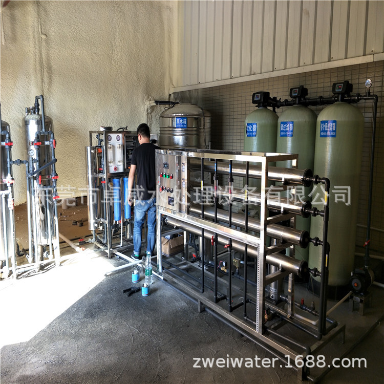 1T反渗透设备 手动反渗透纯水机 双级过滤器