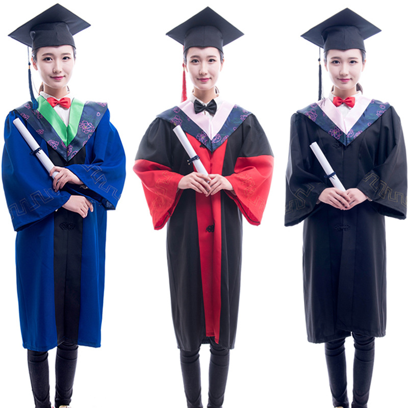学士服 大学生毕业礼服 博士服文科演出的服搭配帽子硕士服成人礼-阿里巴巴