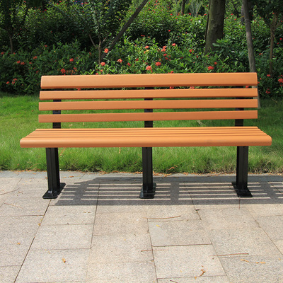 铸铝铸铁塑木户外公园椅 广场庭院花园加厚休闲排椅可定制 休息椅
