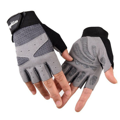 One piece drop shipping summer wristband fitness half finger gloves for men outdoor sports cycling dumbbell gloves for women manufacturers wholesale