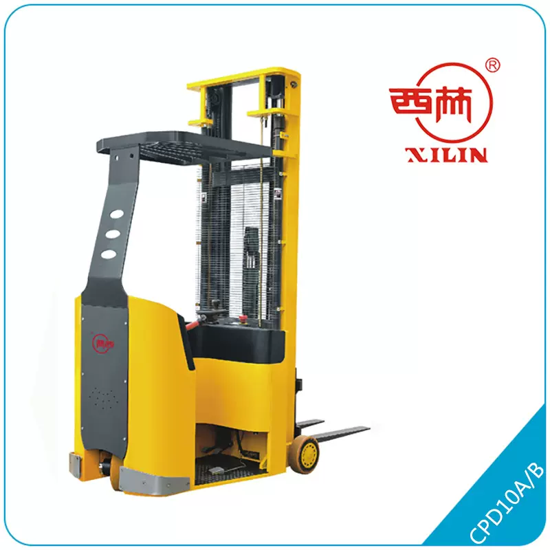 站驾式窄巷道平衡重式电动叉车1吨t 西林宁波如意 升降堆垛搬运车