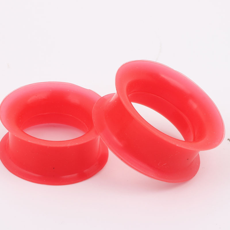 European American Style Silicone Double Horn Ear Expander 4-25mm Ear Tunnels Piercing Jewelry Wholesale detail image 9