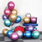 Круглый металлический воздушный шар, латексное металлическое вечернее платье, оптовые продажи, увеличенная толщина