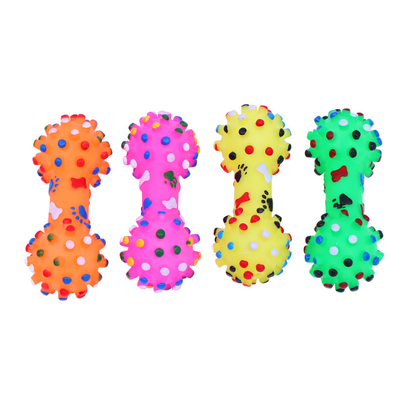 Cross-Border sonido mancuerna perro vinilo mancuerna mascota sonido juguete hueso peluche juguete fábrica al por mayor