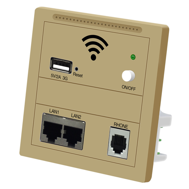 86型入墙AP酒店客房wifi面板AP墙壁式无线路由器无线WiFi覆盖方案