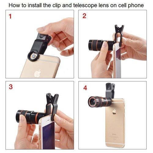 Phone glass lens camera telescope phone external macro lens 8x 12x 14x phone telephoto lens