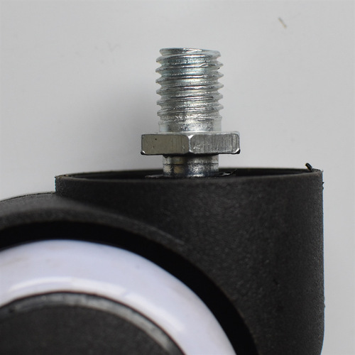 电脑转椅轮子2寸尼龙大班轮 卡簧螺口纹万向办公椅轮配件