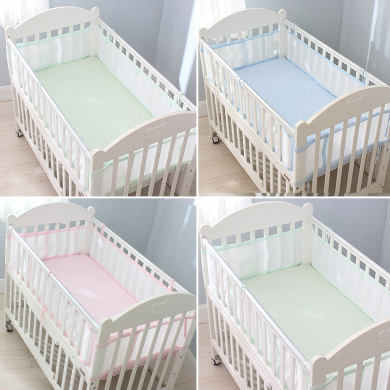 Four seasons baby Sandwich Fabric Bed cloth baby Breathable mesh summer Bed around Kit OEM customized machining