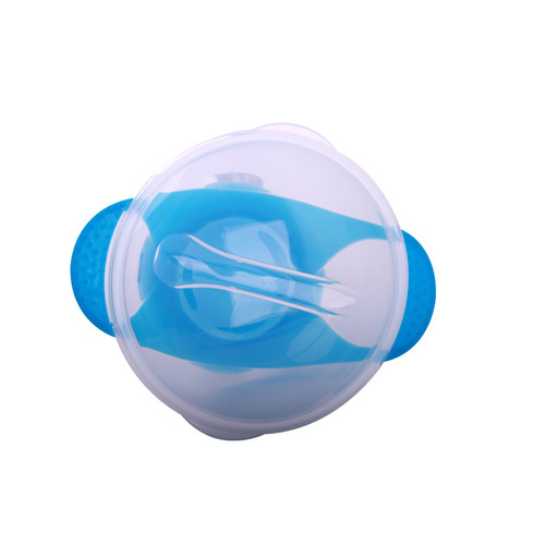 2018 New Baby Transparent Suction Cup Bowl with Temperature Sensing Spoon Baby Training Bowl Set Spoon Temperature Sensing Discoloration Wholesale