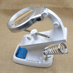 Crystal Glow Manufacturer Desktop Assistant Clip Electronic Repair Ten LED Lights USB Power Magnifying Glass 7023B