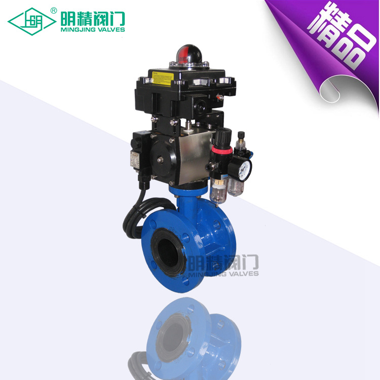 对夹气动衬胶蝶阀 对夹衬胶蝶阀 法兰式气动衬胶蝶阀