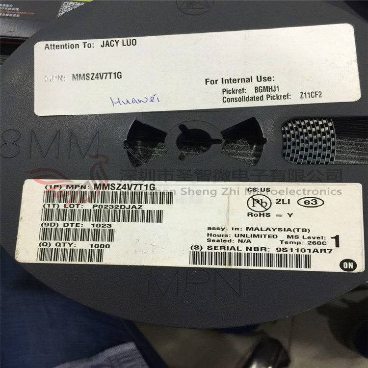 ON MMSZ4V7T1G SOD123 稳压二极管 4.7V 500mW 全新原装