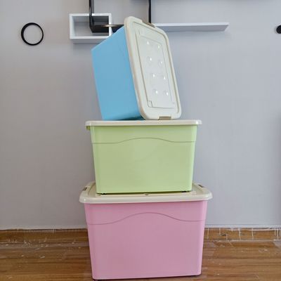 厂家直销储物箱家用收纳整理箱带轮收纳整理箱大号塑料儿童玩具箱