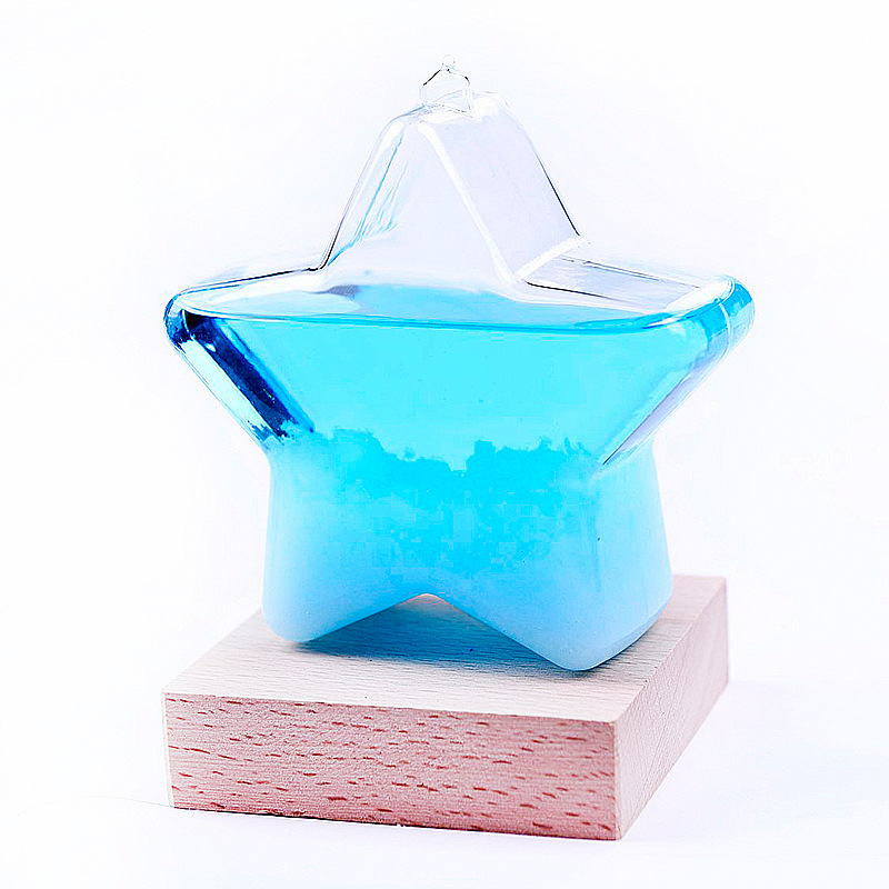 Regalo creativo pronóstico del tiempo botella tormenta botella estrella de cinco puntas nuevo cristal artesanía regalo al por mayor