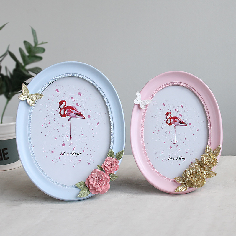 6寸7寸8寸创意摆台立体花朵相框家居装饰摆件影楼照片框16058|ms