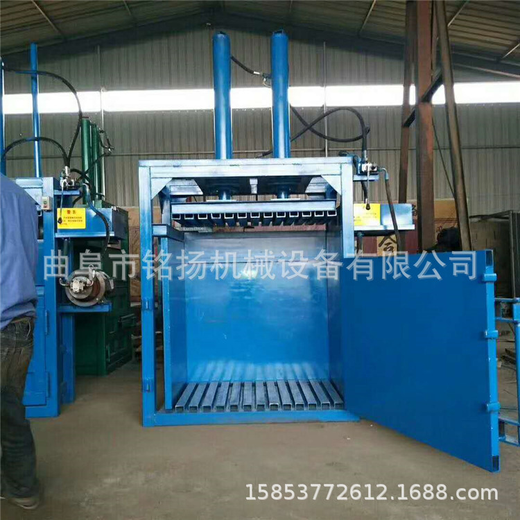 立式双杠废旧纸箱编织袋压缩机废旧角料废品金属打包压缩机现货