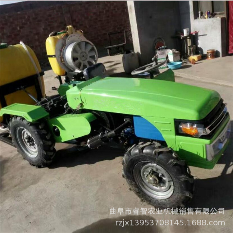 四驱低矮型小四轮旋耕机果园开沟施肥喷药设备